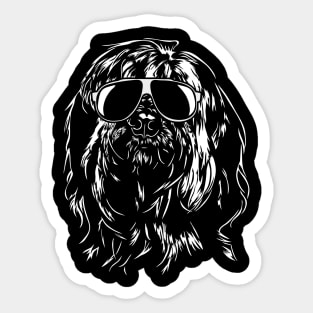 Funny Briard with sunglasses Sticker